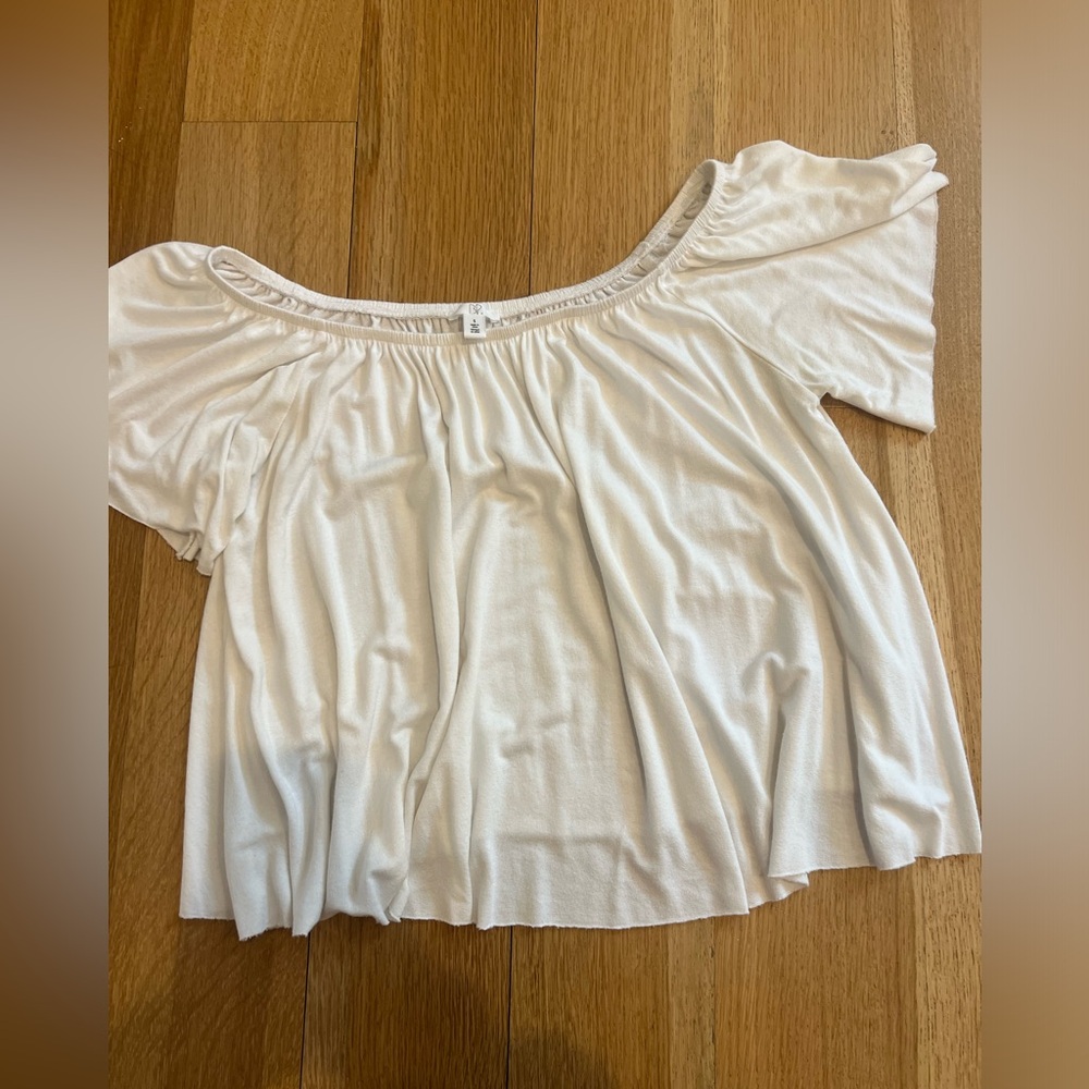 White strapless shirt